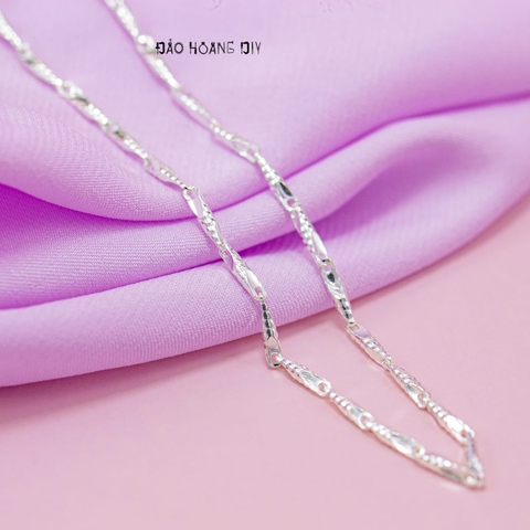 Dây Chuyền Bạc Nữ S999 Sợi Tròn Đặc Phay Ngang D2411150072