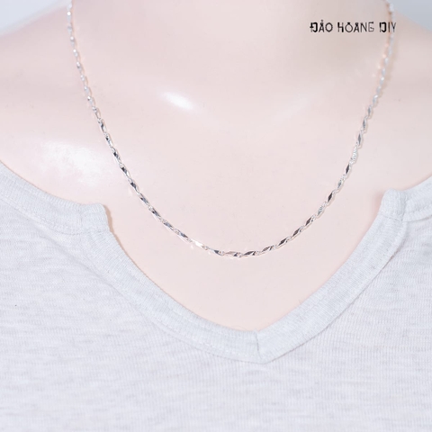 Dây Chuyền Bạc Nữ S999 Sợi Đặc Style 11 D2411150055