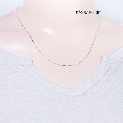Dây Chuyền Bạc Nữ Sợi Đặc Nhỏ Dài Tròn Trơn D2411150073