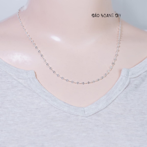 Dây Chuyền Bạc Nữ S990 Kiểu Dáng Mắt Xích Xinh Xắn D2411150044