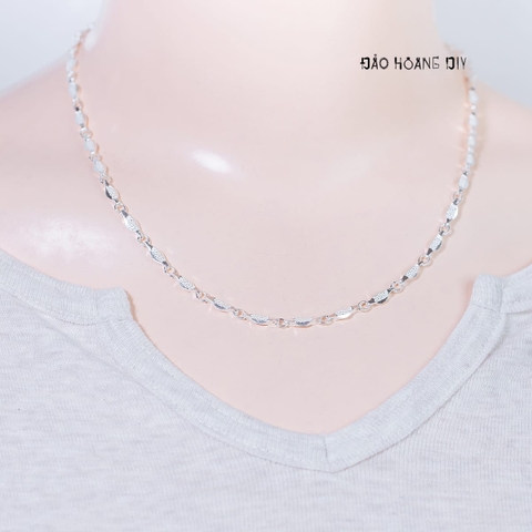Dây Chuyền Bạc Ta Nữ Kiểu Sợi Đặc Dẹt Dày Dặn Cứng Cáp Bền Mãi Với Thời Gian D2411150036