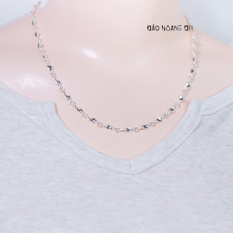 Dây Chuyền Bạc Ta Nữ Kiểu Sợi Xoắn Cứng Cáp Bền Đẹp D2411150037