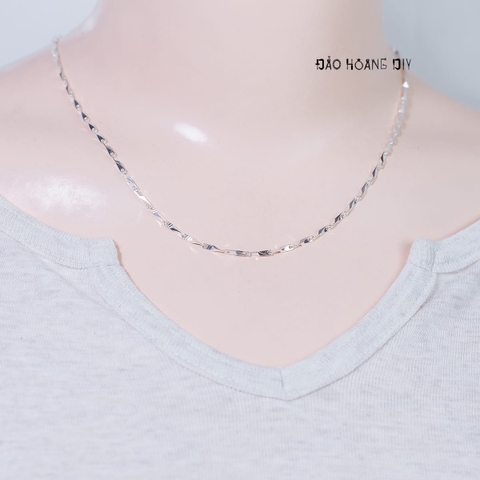 Dây Chuyền Bạc Nữ S999 Sợi Đặc Style 14 D2411150058