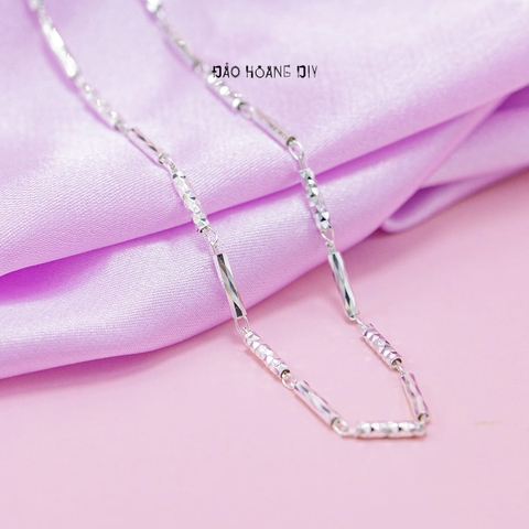 Dây Chuyền Bạc Nữ S925 Ống Đúc Rỗng Phay Sáng Đẹp D2411150034
