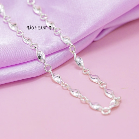Dây Chuyền Bạc Ta Nữ Kiểu Sợi Xoắn Cứng Cáp Bền Đẹp D2411150037