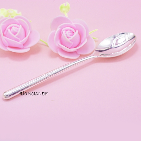 Thìa Bạc Nguyên Chất S999 Kiểu Trơn Cán Tròn P2412180007