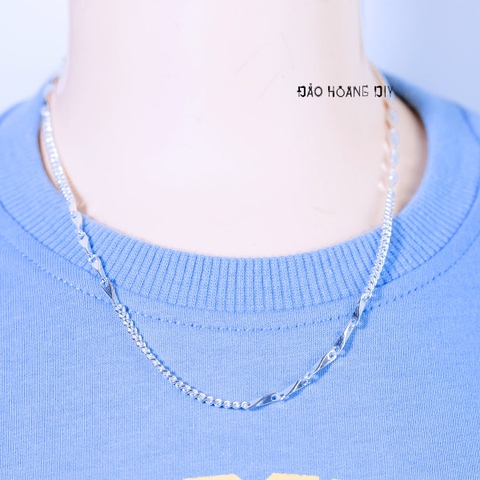 Dây Chuyền Bạc Cho Bé Sợi Nhỏ Đặc Chắc Chắn Bền Đẹp  D2411120023