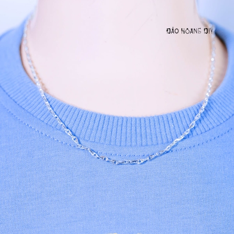 Dây Chuyền Bạc Cho Bé Sợi Nhỏ Đặc Chắc Chắn Bền Đẹp  D2411120019