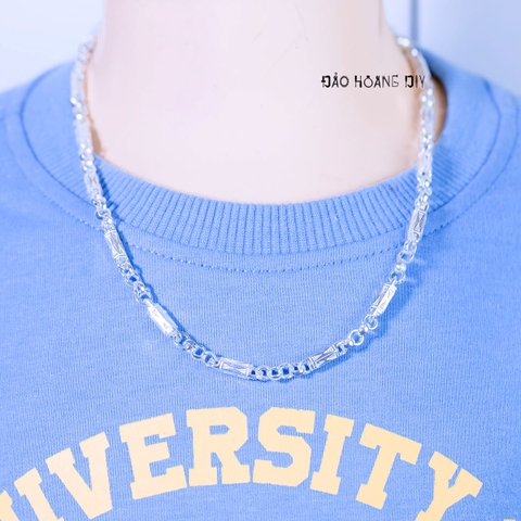 Dây Chuyền Bạc Cho Bé Kiểu Ống Đúc Cứng Cáp Nhiều Style D2411090024