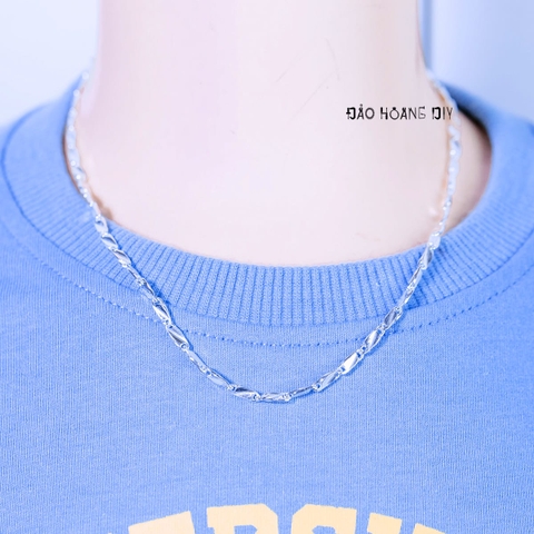 Dây Chuyền Bạc Cho Bé Kiểu Dây Mè Dẹt Chắc Chắn Nhiều Style D2411120033