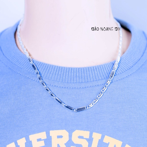 Dây Chuyền Bạc Cho Bé Kiểu Dây Mè Dẹt Chắc Chắn Nhiều Style D2411120034