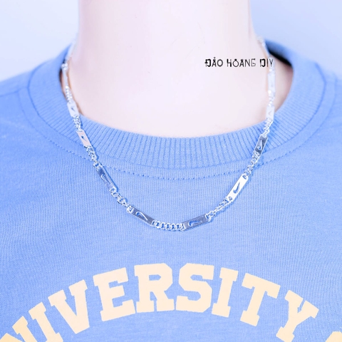 Dây Chuyền Bạc Cho Bé Bản Dẹt Nike Nhiều Size