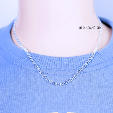 Dây Chuyền Bạc Cho Bé Kiểu Dây Mè Dẹt Chắc Chắn Nhiều Style D2411120031