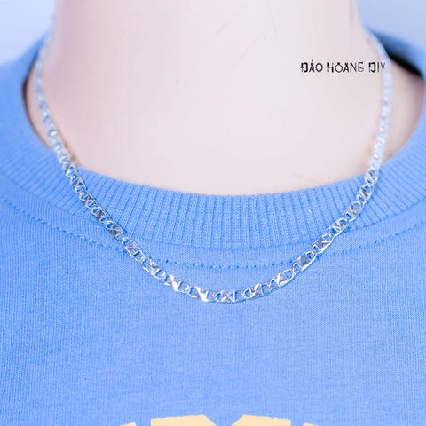 Dây Chuyền Bạc Cho Bé Kiểu Dây Mè Dẹt Chắc Chắn Nhiều Style D2411120032