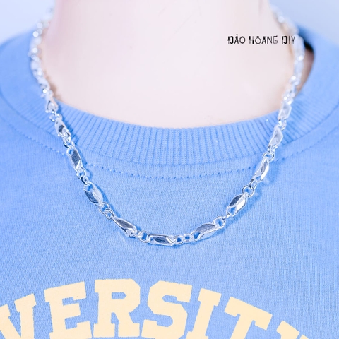 Dây Chuyền Bạc Cho Bé Kiểu Ống Đúc Trơn