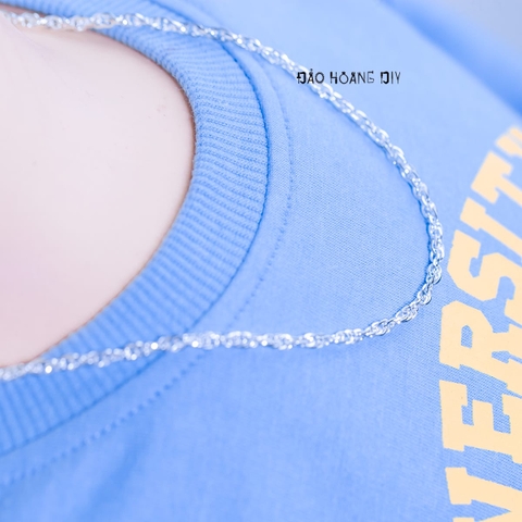 Dây Chuyền Bạc Cho Bé Kiểu Dây Xoắn Bền Đẹp Chắc Chắn