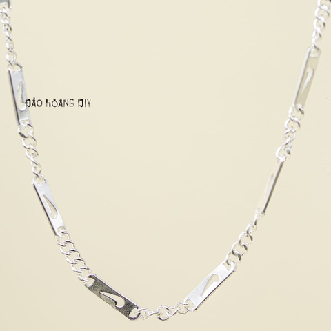 Dây Chuyền Bạc Cho Bé Bản Dẹt Nike Nhiều Size