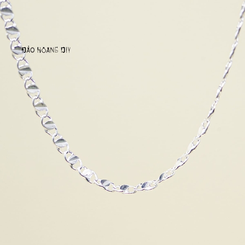 Dây Chuyền Bạc Cho Bé Kiểu Dây Mè Dẹt Chắc Chắn Nhiều Style D2411120031