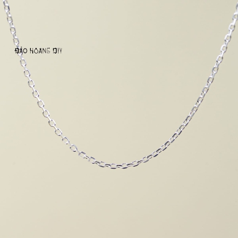 Dây Chuyền Bạc Cho Bé Mắt Xích Vuông Cứng Cáp Chắc Chắn