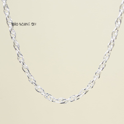Dây Chuyền Bạc Cho Bé S990 Kiểu Dây Xoắn Bền Đẹp Chắc Chắn D2411120043