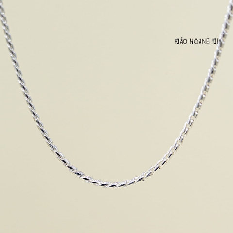 Dây Chuyền Bạc Cho Bé Mắt Kiểu Dây Tròn Xoắn Sợi Tinh Tế D2411120044