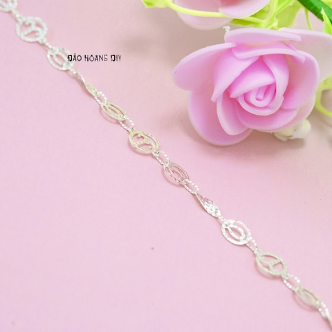 Lắc Tay Bạc Nữ S925 Mặt Tròn Cây Dừa Phay Sáng Đẹp L2410160021