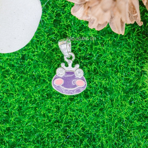 Mặt Dây Chuyền Bạc Trẻ Em Hình Ếch Tím Dễ Thương M2412130014