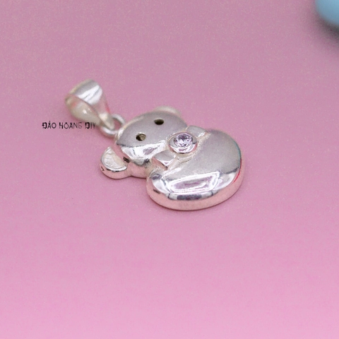 Mặt Dây Chuyền Bạc Trẻ Em S925 Mặt Gấu Trái Tim M2409270050