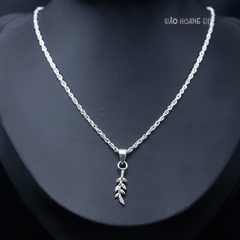 Mặt Dây Chuyền Bạc Nữ Hình Cành Lá Nhỏ Xinh M2412170095