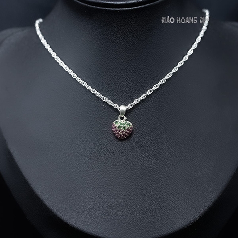 Mặt Dây Chuyền Bạc Trẻ Em Quả Dâu Tây Xinh Xắn M2412130015