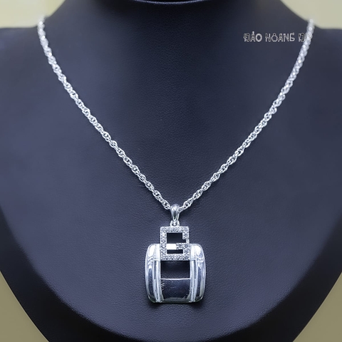 Mặt Dây Chuyền Bạc Nữ Chữ G Thiết Kế Kiểu Vuông Cá Tính M2412170093