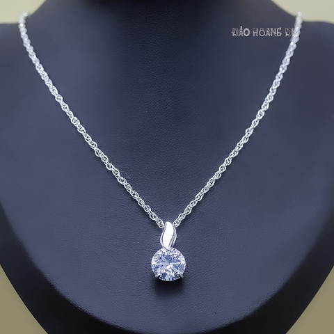 Mặt Dây Chuyền Bạc Nữ Single Stone Đơn Giản Nổi Bật M2412170081