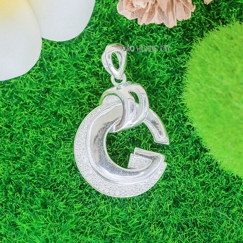 Mặt Dây Chuyền Bạc Nữ Chữ G Đính Đá Lấp Lánh M2412170030