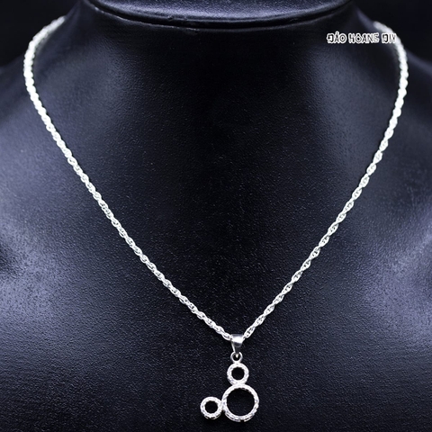 Mặt Dây Chuyền Bạc Trẻ Em S925 Mặt Gấu Tròn Xinh M2409270049