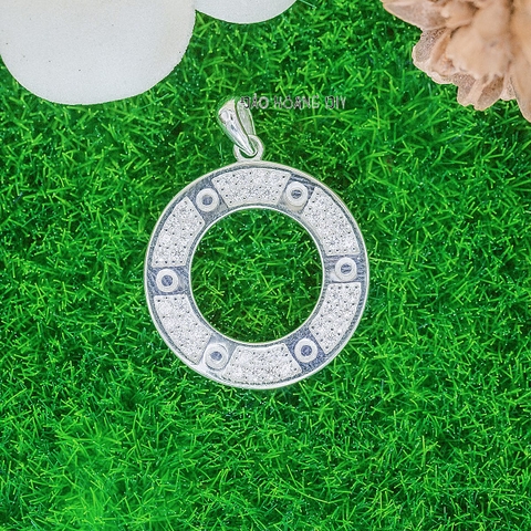 Mặt Dây Chuyền Bạc Nữ Tròn Rỗng Đính Đá Sang Trọng M2412170031