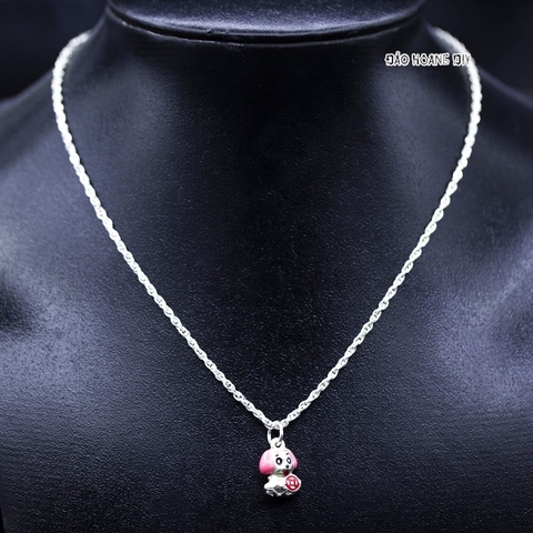 Mặt Dây Chuyền Bạc Trẻ Em Hình Con Chó Nhỏ Xinh Ôm Đồng Xu M2409270035