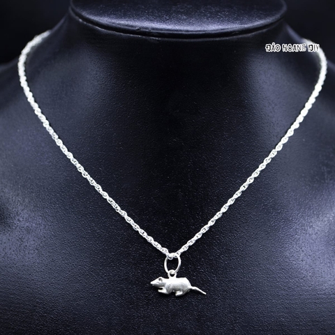 Mặt Dây Chuyền Bạc Trẻ Em Hình Con Chuột Size Nhỏ Xinh M2409270013