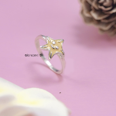 Nhẫn Bạc Trẻ Em Hình Sao Biển Màu Vàng N2409040057