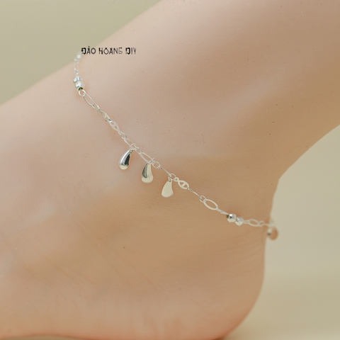Lắc Chân Bạc Nữ S925 Thiết Kế Kiểu 3 Chiếc Lá Xinh Xắn L2410150029