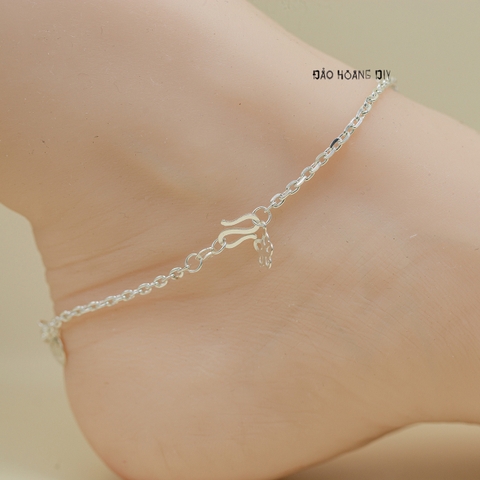 Lắc Chân Bạc Nữ Kiểu Mắt Xích Chắc Chắn Bền Đẹp L2410150034