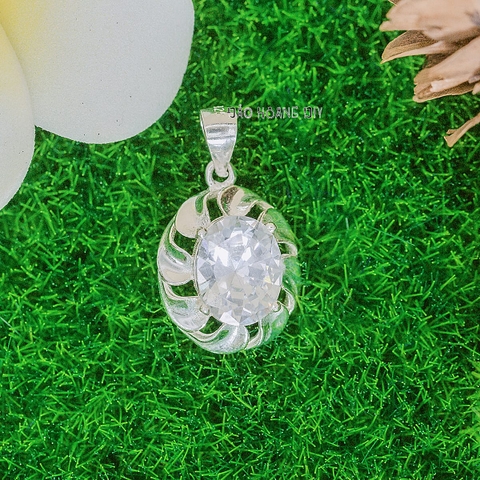 Mặt Dây Chuyền Bạc Nữ Đá Oval Nổi Bật M2412170028