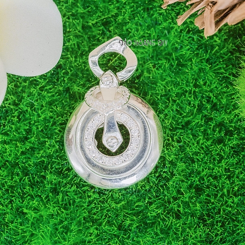 Mặt Dây Chuyền Bạc Nữ Thiết Kế Kiểu Nhiều Vòng Tròn Bắt Mắt M2412170027