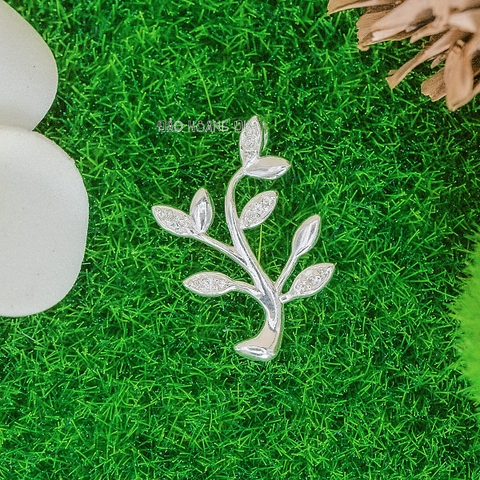 Mặt Dây Chuyền Bạc Nữ Hình Cành Lá Xinh Xắn M2412170082