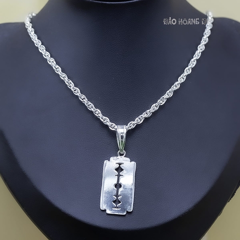 Mặt Dây Chuyền Bạc Nữ Hình Lưỡi Lam Cá Tính M2412170048