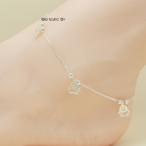 Lắc Chân Bạc Nữ S925 Những Chú Chim Cánh Cụt Dễ Thương L2410150026