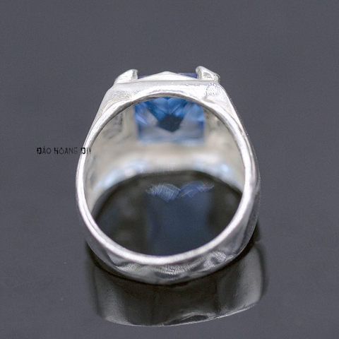 Nhẫn Bạc Nam Phong Thủy Đá Xanh Dương N2408200004