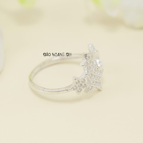 Nhẫn Bạc Nữ Hình Ngôi Sao Thiết Kế Kiểu Nhẫn Mở Xinh Xắn N2412070028