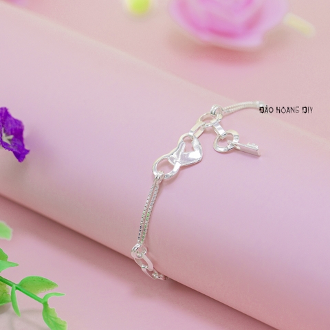 Lắc Tay Bạc Nữ S925 Ổ Khóa Trái Tim L2410160030
