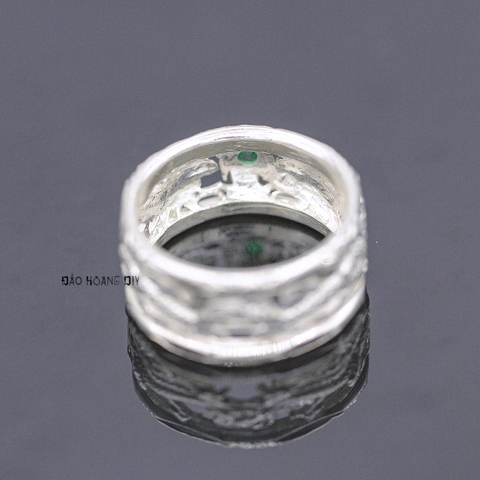 Nhẫn Bạc Nam Trơn Ít Đá N2408200030
