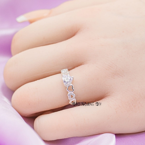 Nhẫn Bạc Nữ Đá Trái Tim Trẻ Trung Thu Hút N2412070031